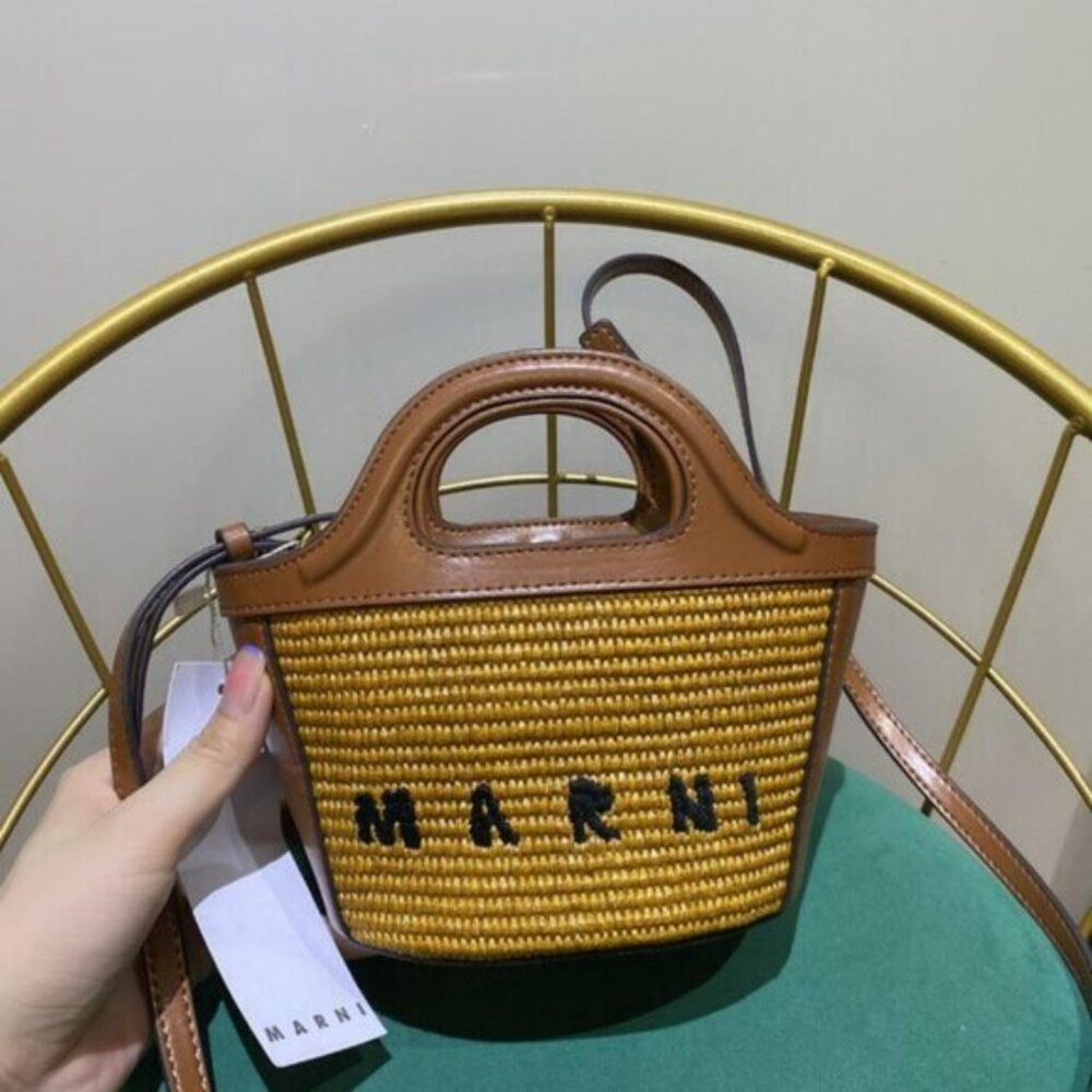 MARNI Tropicalia small Tote bag in brown